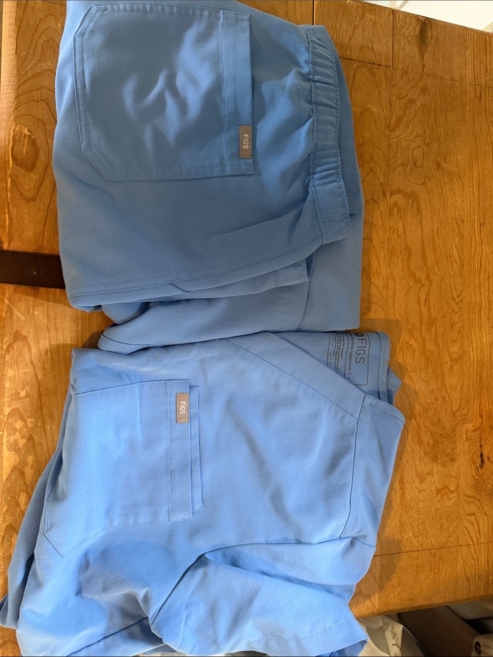 Figs ceil blue Scrub Top and Pants Set